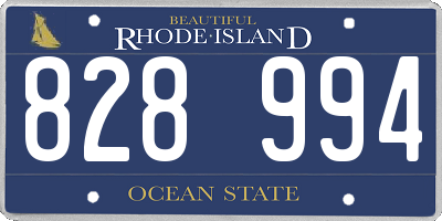 RI license plate 828994
