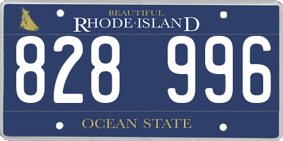 RI license plate 828996