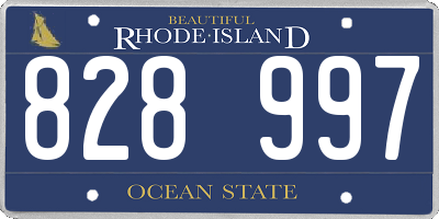 RI license plate 828997