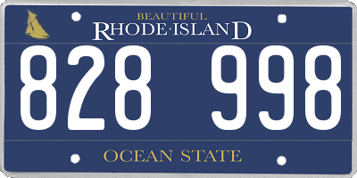 RI license plate 828998