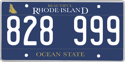 RI license plate 828999
