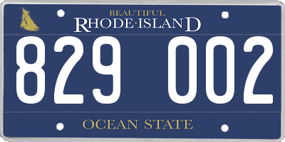 RI license plate 829002