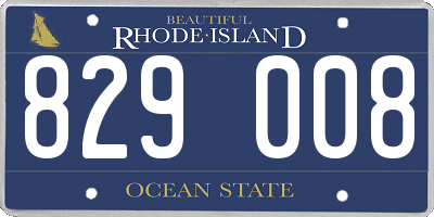 RI license plate 829008