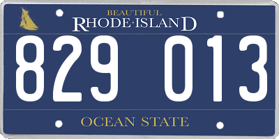 RI license plate 829013