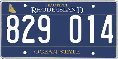 RI license plate 829014