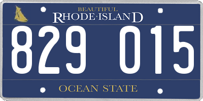RI license plate 829015
