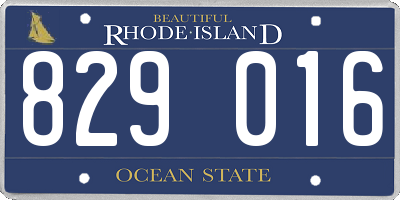 RI license plate 829016