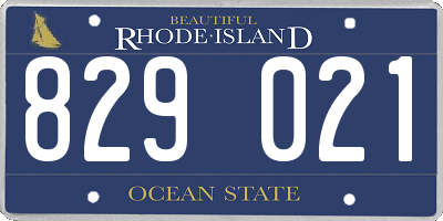 RI license plate 829021