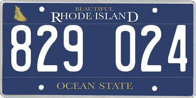 RI license plate 829024