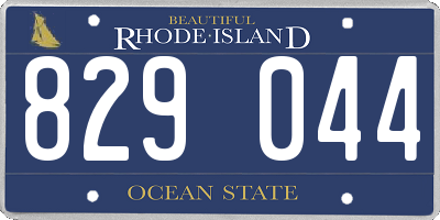 RI license plate 829044