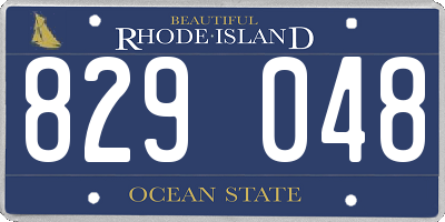 RI license plate 829048