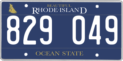 RI license plate 829049