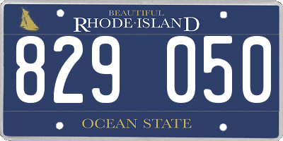 RI license plate 829050
