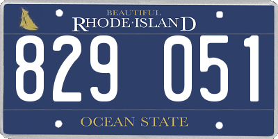 RI license plate 829051