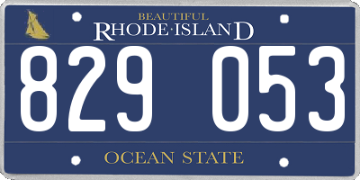 RI license plate 829053
