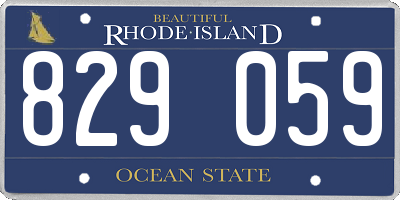 RI license plate 829059