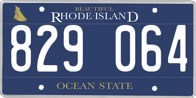 RI license plate 829064