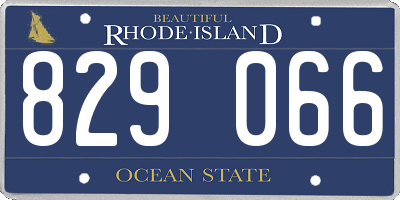 RI license plate 829066