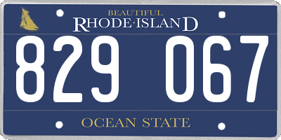 RI license plate 829067