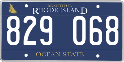 RI license plate 829068