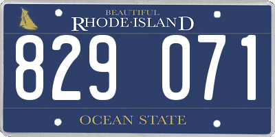RI license plate 829071