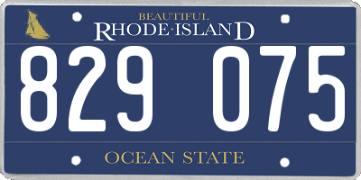 RI license plate 829075