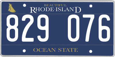 RI license plate 829076