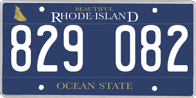 RI license plate 829082