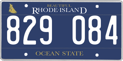 RI license plate 829084