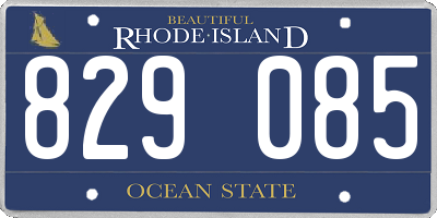 RI license plate 829085