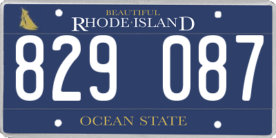RI license plate 829087