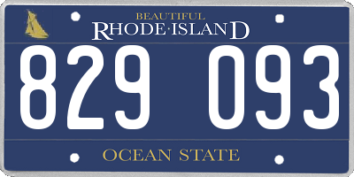 RI license plate 829093