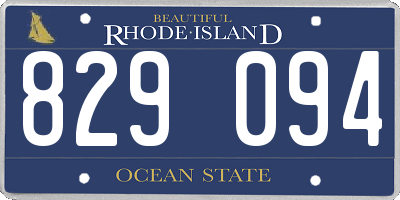 RI license plate 829094