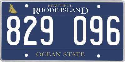 RI license plate 829096