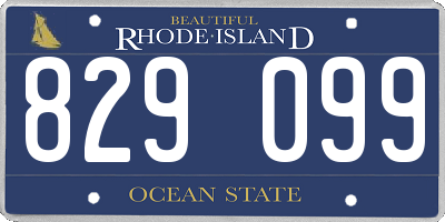 RI license plate 829099