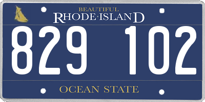 RI license plate 829102