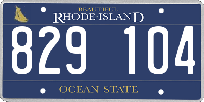 RI license plate 829104