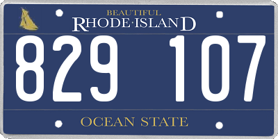RI license plate 829107