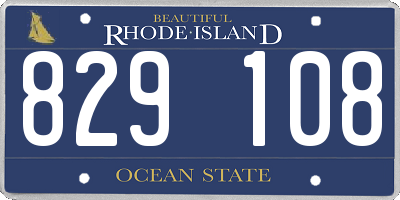 RI license plate 829108