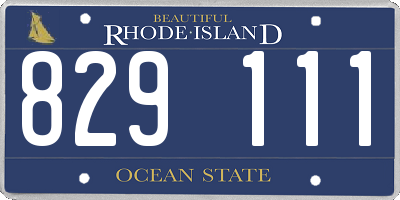 RI license plate 829111