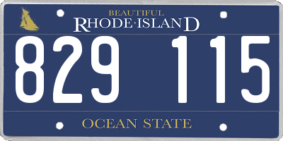 RI license plate 829115