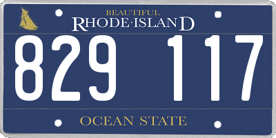 RI license plate 829117