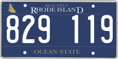 RI license plate 829119