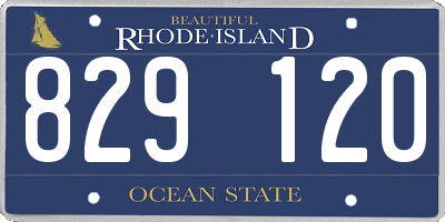 RI license plate 829120