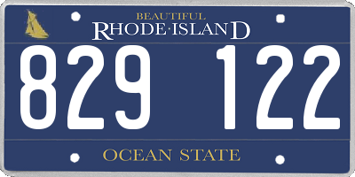 RI license plate 829122