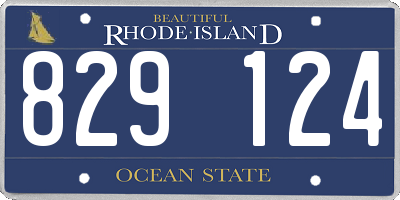RI license plate 829124