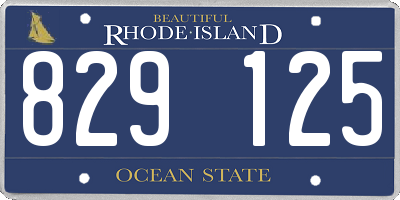 RI license plate 829125