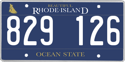 RI license plate 829126