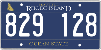 RI license plate 829128