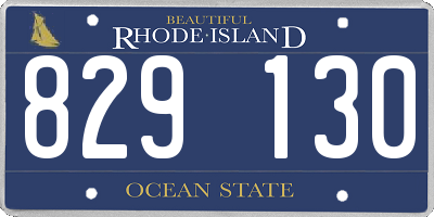 RI license plate 829130
